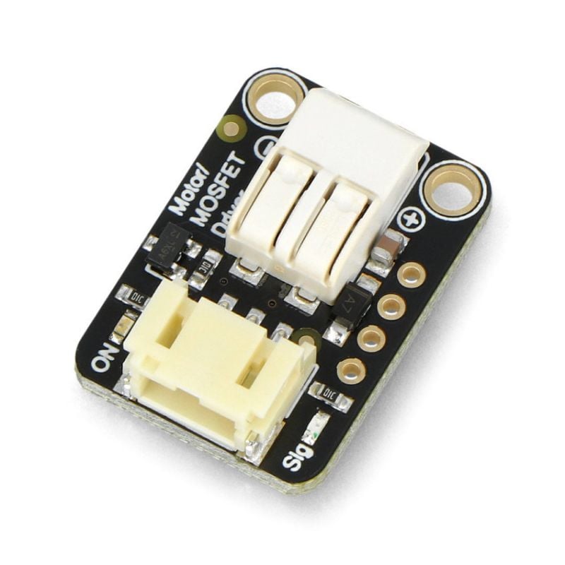 MOSFET-driver med JST PH-kontakter sett i vinkel