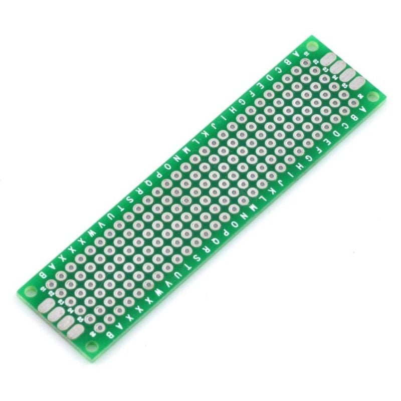 PCB-loddeplate dobbeltsidig 20×80 mm