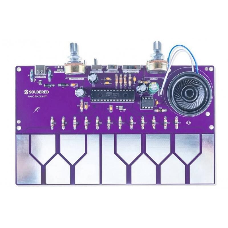 Piano Solder Kit med ATmega328P for lodding og elektronikk