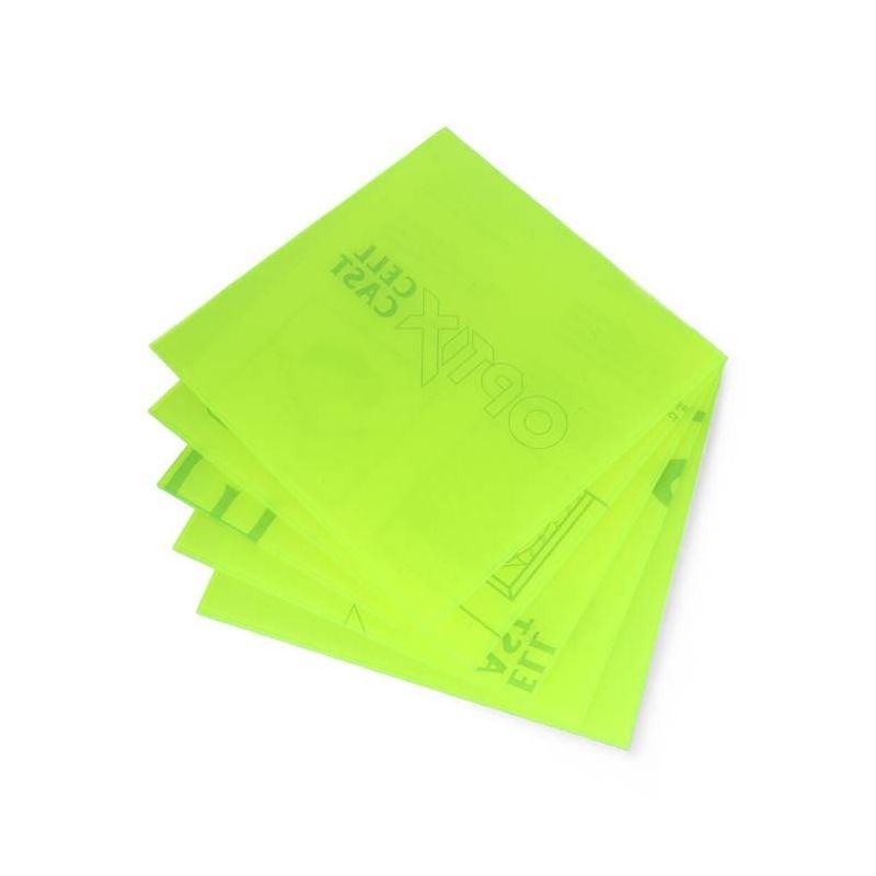 Fluoriserende gul plexiglass 3 mm – 5 stk 200x200 mm