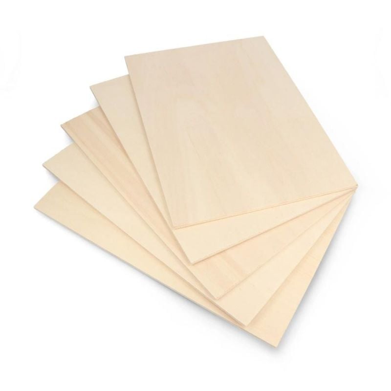 Poppel kryssfiner 4 mm – lett plate A4 210×297 mm, 5 stk