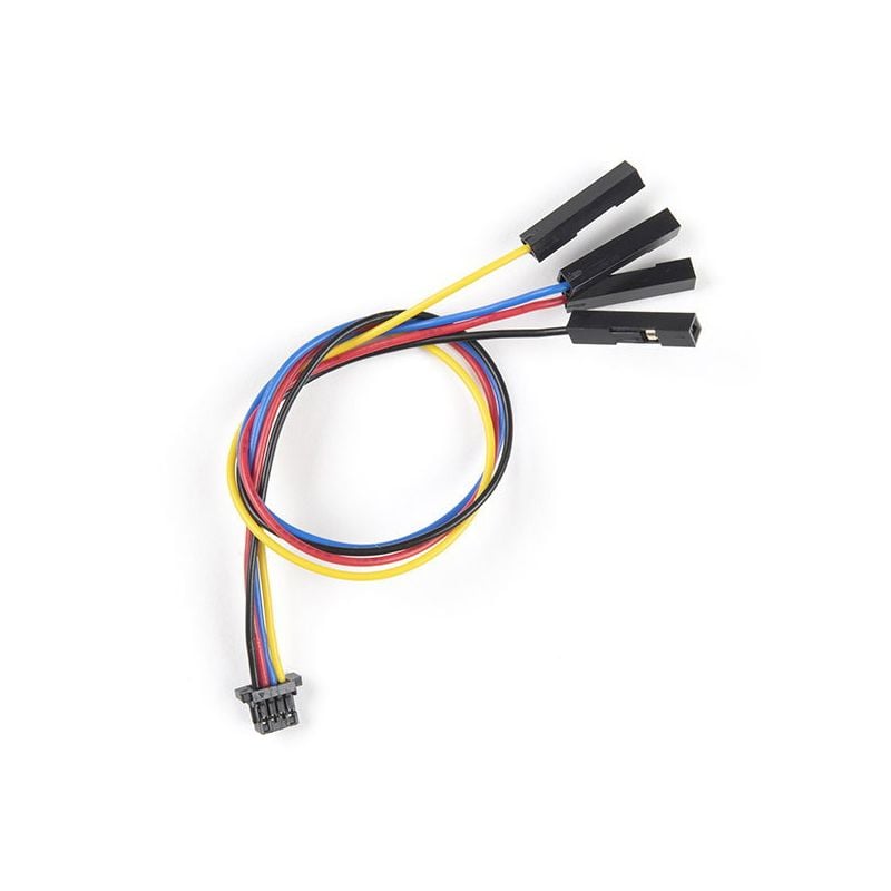 Fleksibel Qwiic-kabel med fire ledere og 4-polet hunnkontakt