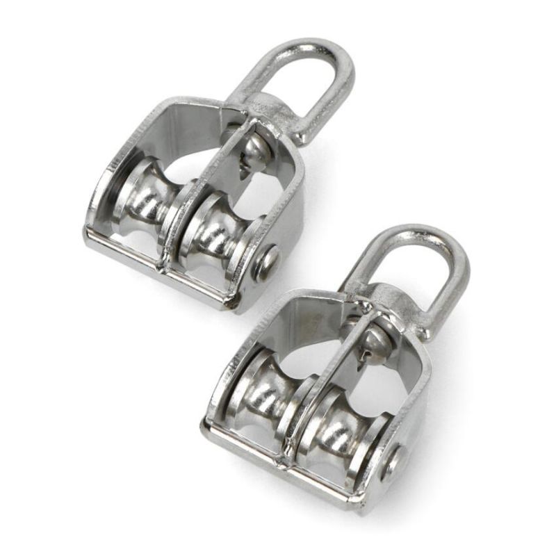 Dobbel hengende trinse 10×15 mm i metall, 2 stk.