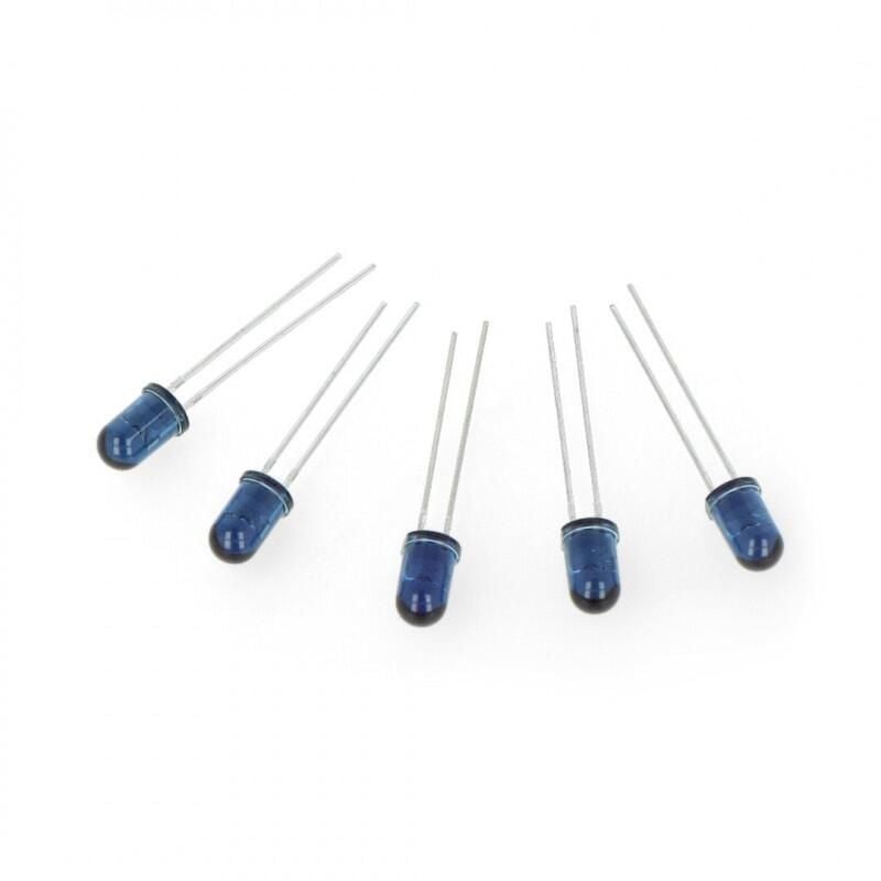 IR-sender 5mm 940nm i DIP-kapsling, 5 stk.