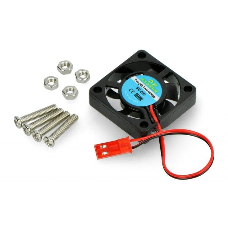 5V vifte 30x30x7mm med 2.54mm JST connector