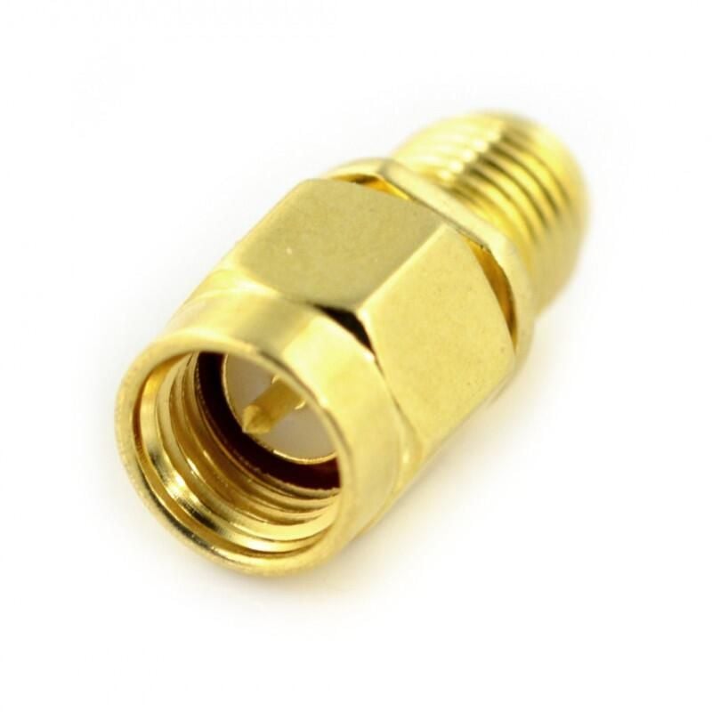 SMA-adapter hann-hann, forgylt antennekontakt