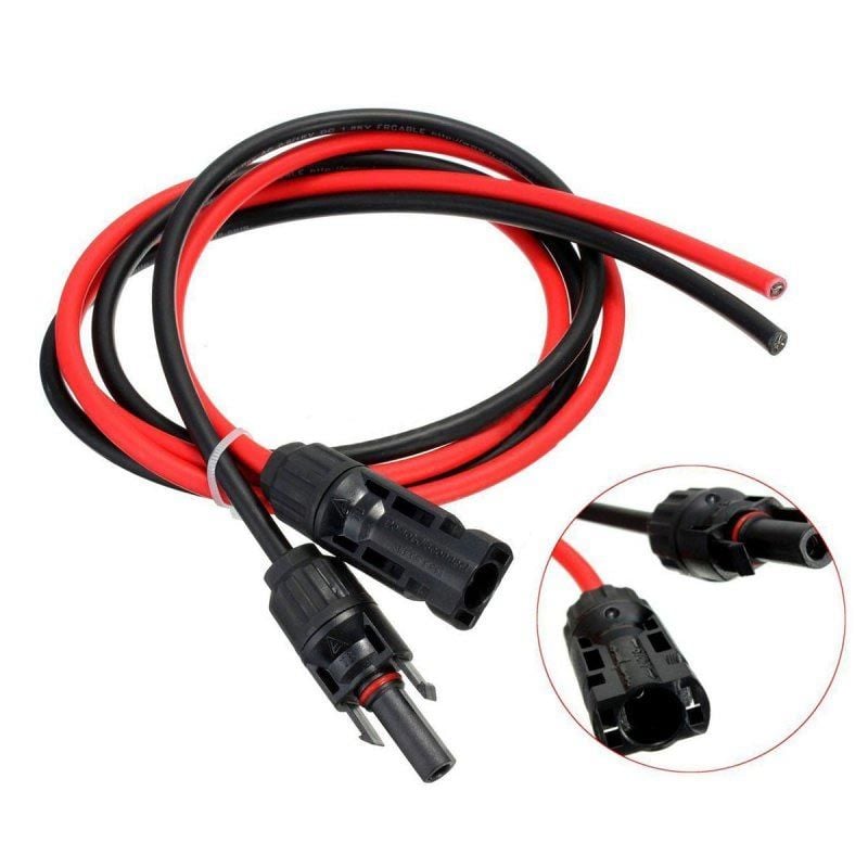 Solarkabel med MC4-plugger, 2x5m, 1x4mm²