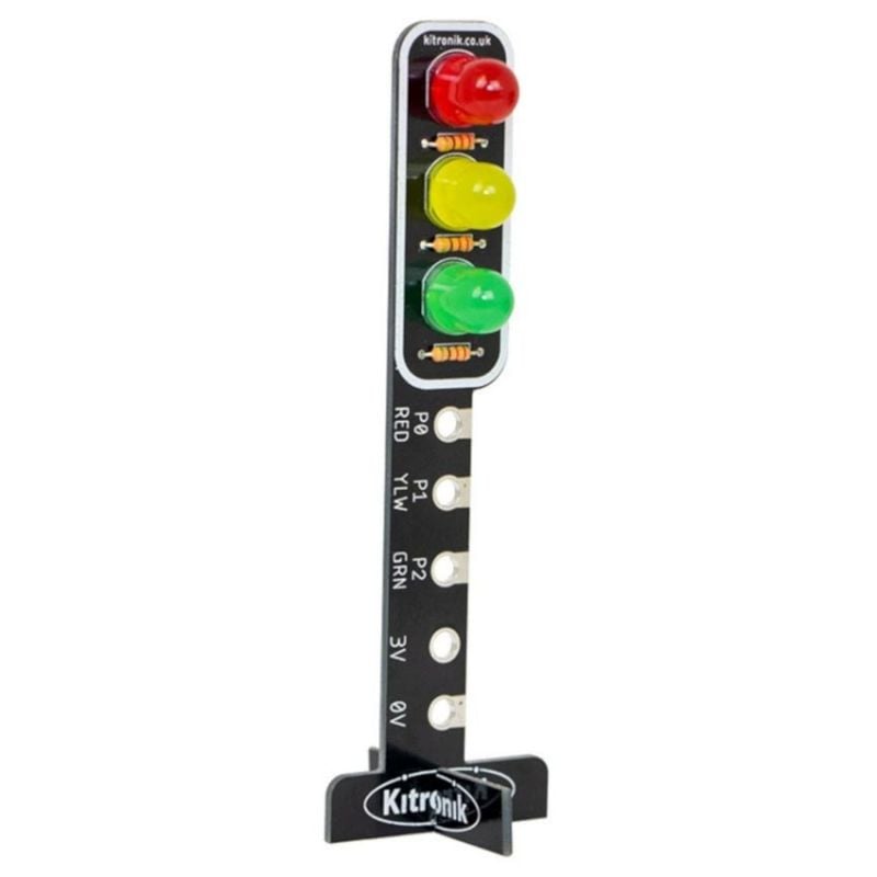 Programmerbar trafikklys for BBC micro:bit med LED og buzzer