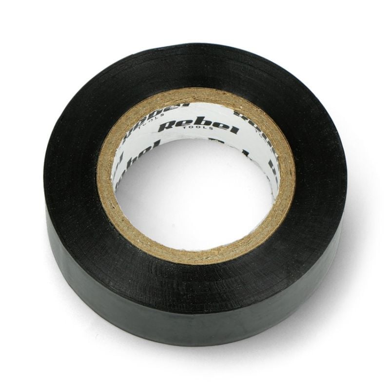 Isolasjonstape i svart PVC, 0,13 x 19 mm x 18,2 m
