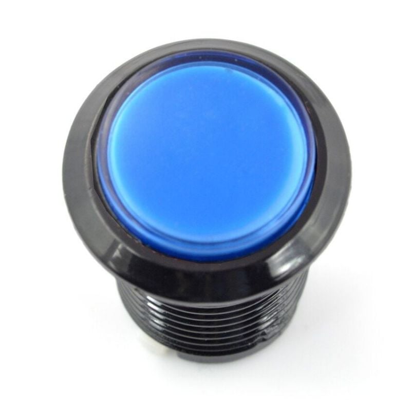 Stor trykkknapp 33mm - blå LED-baklys