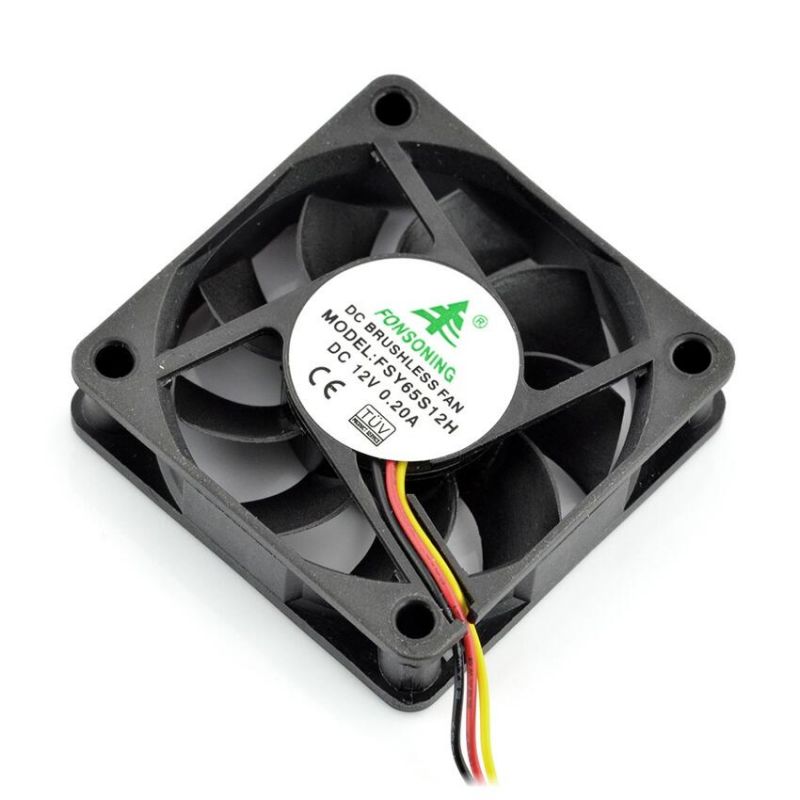Tynn vifte 60x60x15mm 12V 3-kabel med hastighetsutgang – 4500 rpm