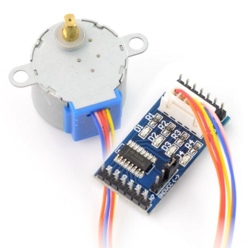 Unipolar trinnmotor 5V / 0.1A / 0.03Nm, 64:1, ULN2003 driver
