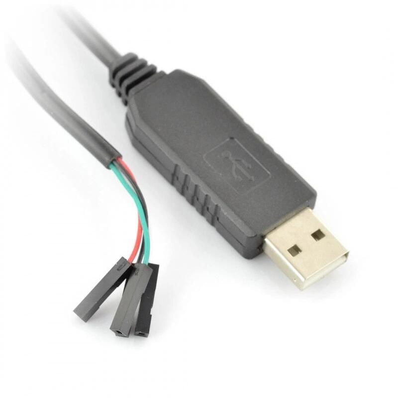 USB-UART-adapter med hunkontakter og PL2303-konverter