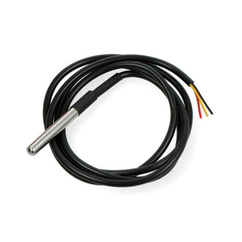 Vanntett temperatursonde med &eacute;n meter kabel og synlige ledningsender