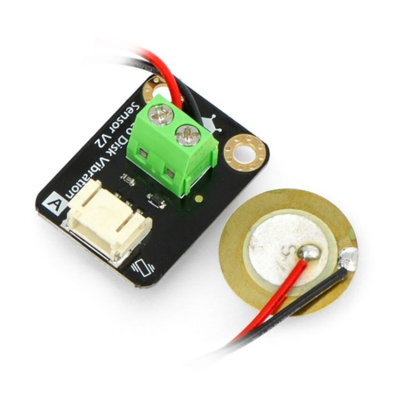 Vibrasjonssensor med piezoelektrisk membran, analog, 3,3-5 V