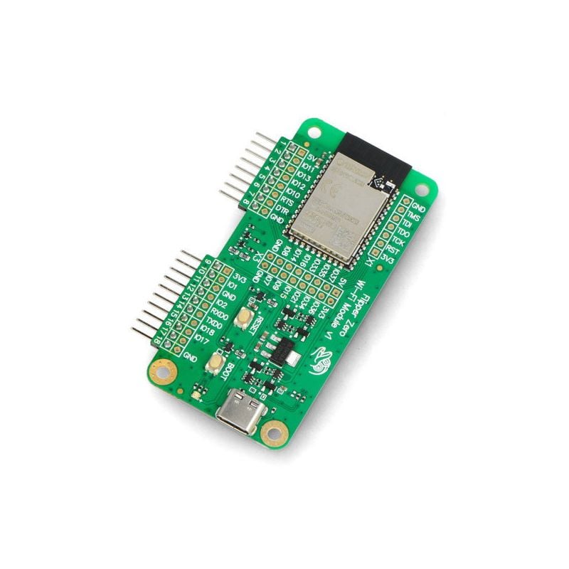 WiFi-utviklingskort med ESP32-S2, USB-C-kontakt og tilgjengelige GPIO-pinner