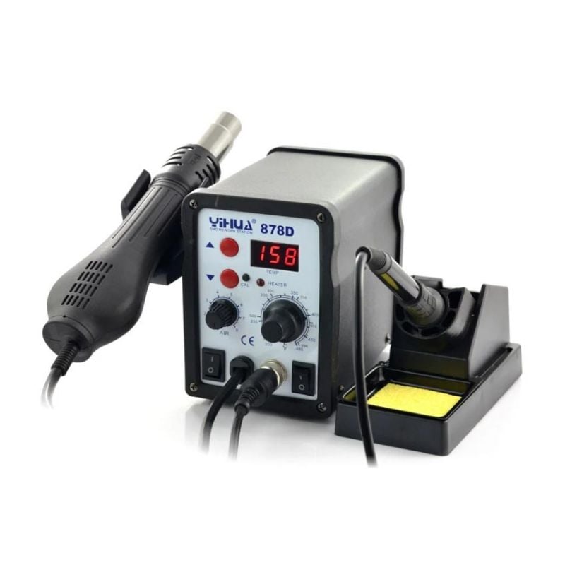 Yihua 878D lodde- og varmluftstasjon 700 W 2-i-1