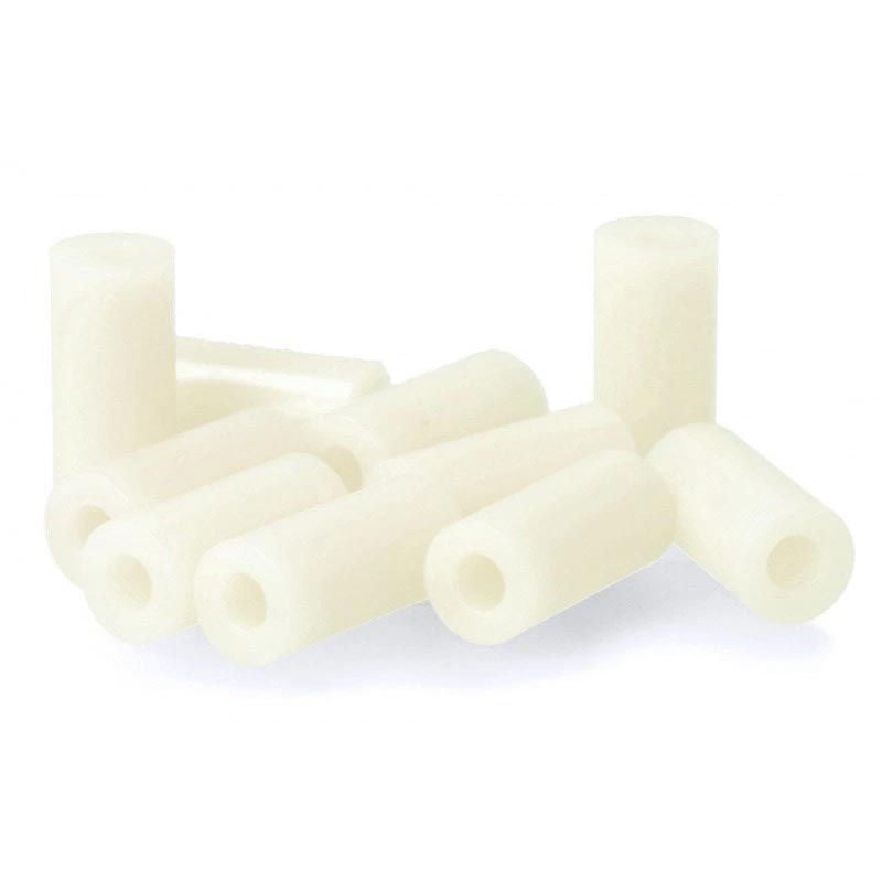 Nylondistanse 15mm, innvendig gjenge M3, 10-pk