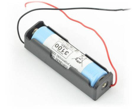Batteriholder for 1-celle 18650 batteri.