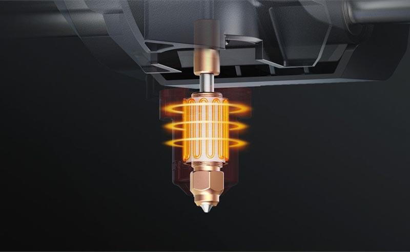Creality Ender-3 V3 er kompatibel med h&oslash;ytemperaturfilamenter.