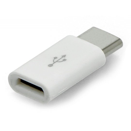 Adapter med microUSB-port og USB type C-plugg