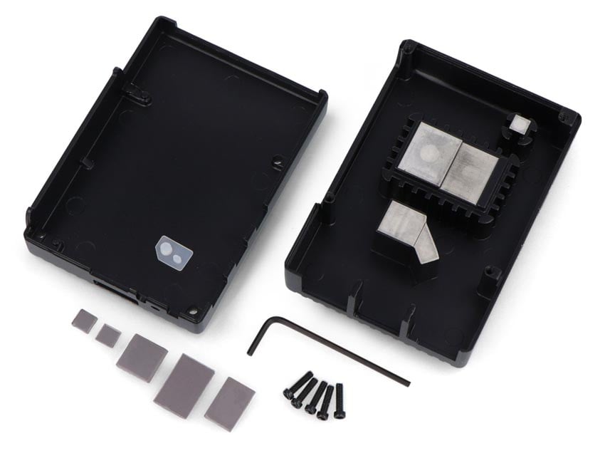 Raspberry Pi 5 sort aluminium kabinett