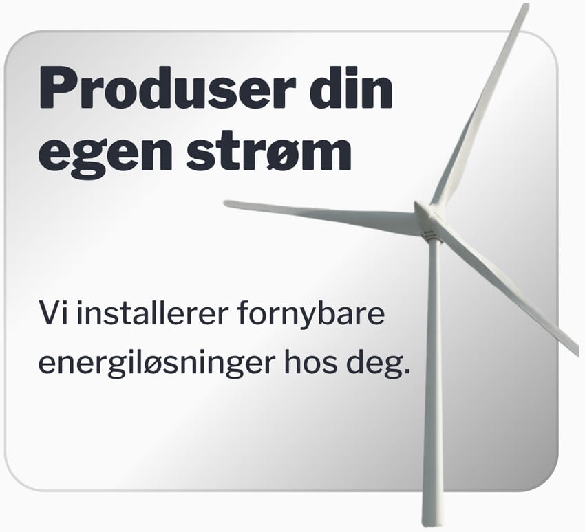 Installasjon av vindturbiner og solcellepaneler – tilbud