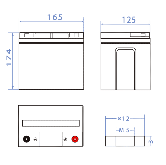 Gel batteri 26Ah - designet for syklisk utladning og lading