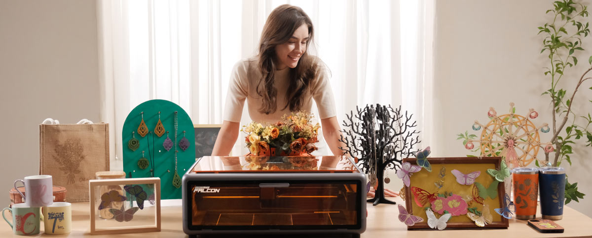 Lasergraver Creality Falcon A1 10W med CoreXY, HD-kamera og automatisk materialkjenning.