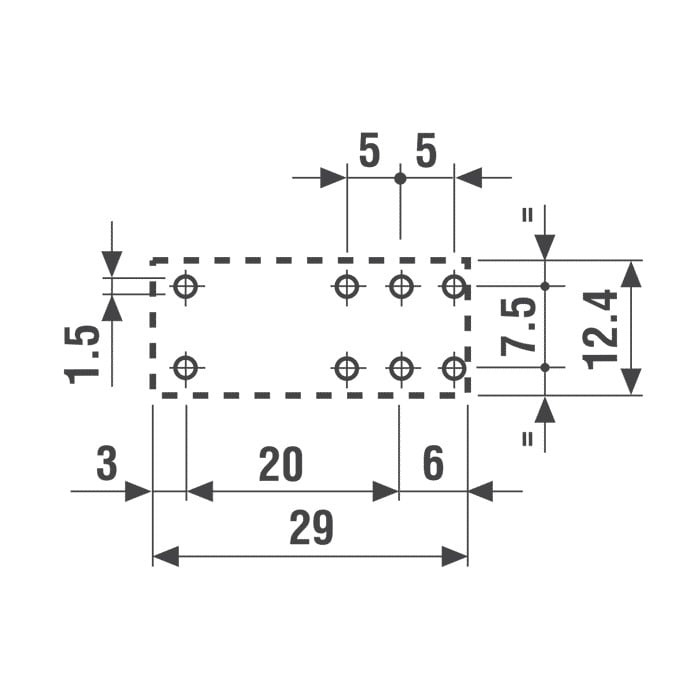 DPDT- rel&eacute; 24 V DC