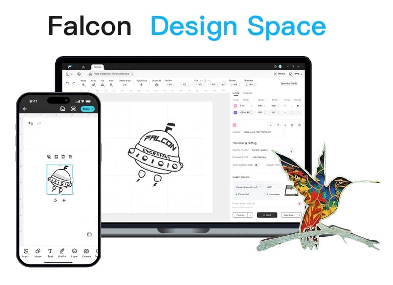Falcon Design Space for Windows, macOS, iOS og Android