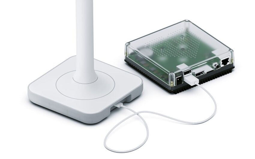 HA ZWA-2 kan kobles til Home Assistant via Home Green Gateway eller for eksempel en Raspberry Pi.