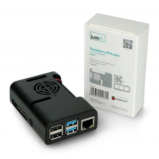 Robust case med vifte for Raspberry Pi 4B 