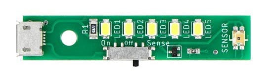 LED-list med 5 dioder og lyssensor - USB 5V.