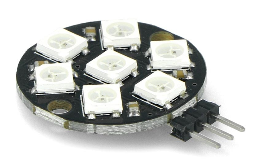 LED-ring RGB 7x WS2812 5050 lysmodul