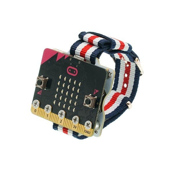 Gjør micro:bit til en bærbar smartklokke med sensormoduler.