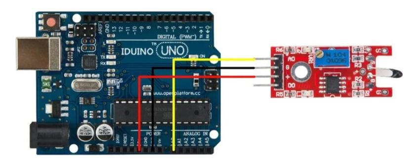 Analog og digital temperaturmåling - tilkobling med Arduino-board
