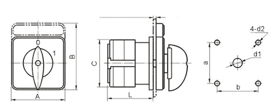 Bryterens dimensjoner