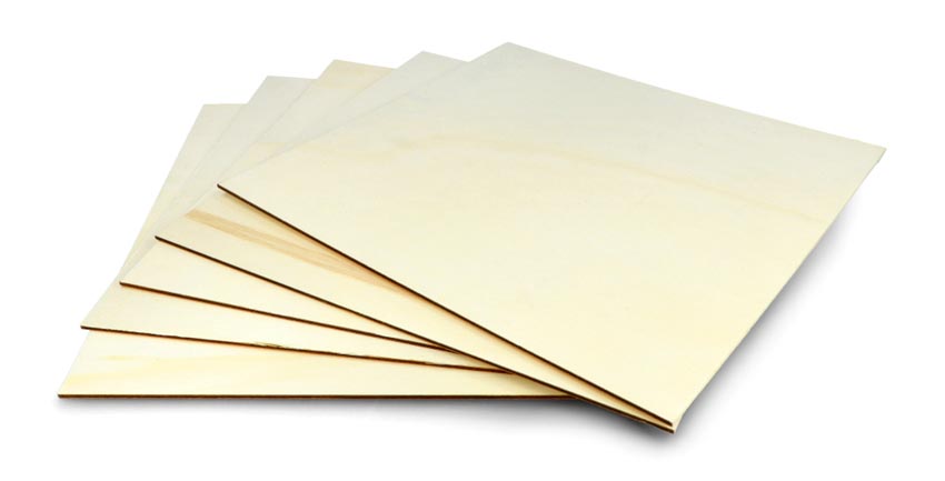 Poppelfin&eacute;r 3mm, 300x300mm, 5 stk plater