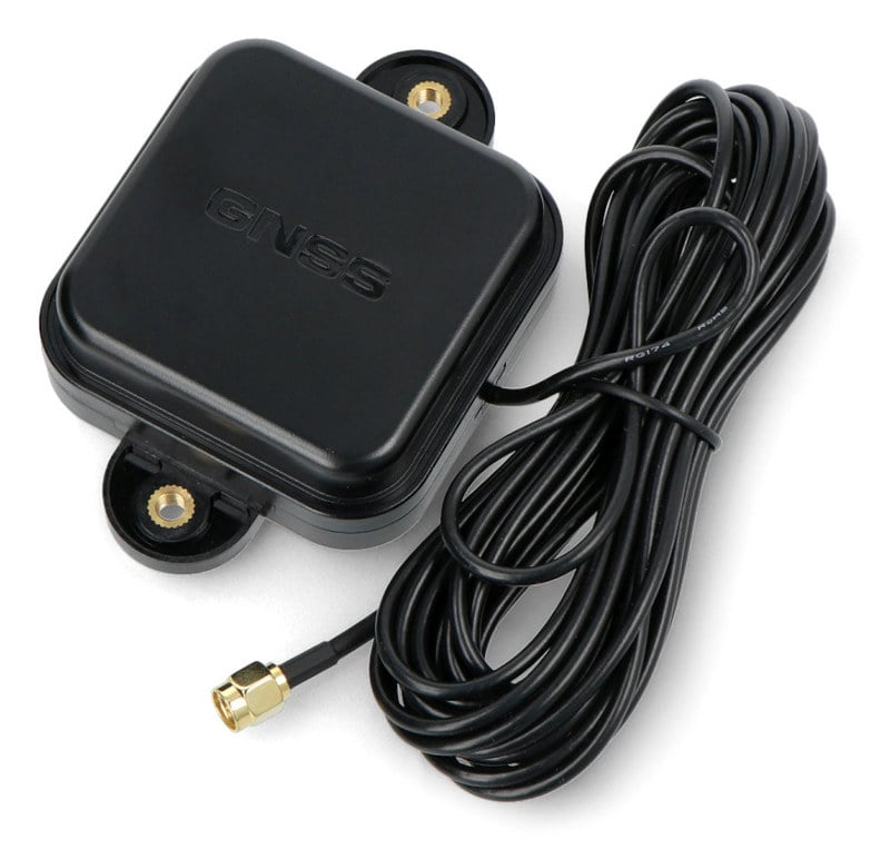 Aktiv GPS/GNSS-flerb&aring;ndsantenne med SMA-kontakt og fem meter kabel
