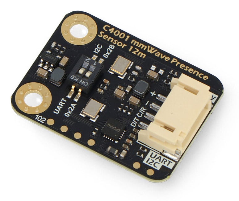 C4001 mmWave-tilstedeværelsessensor med UART- og I2C-kontakter