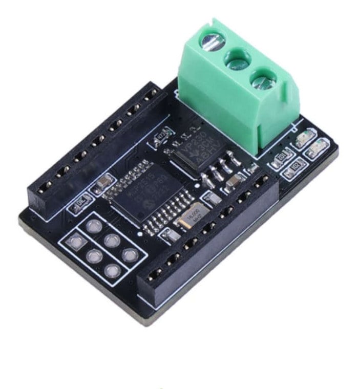 CAN-bussmodul for XIAO og QT Py med terminaltilkobling og integrerte kretser