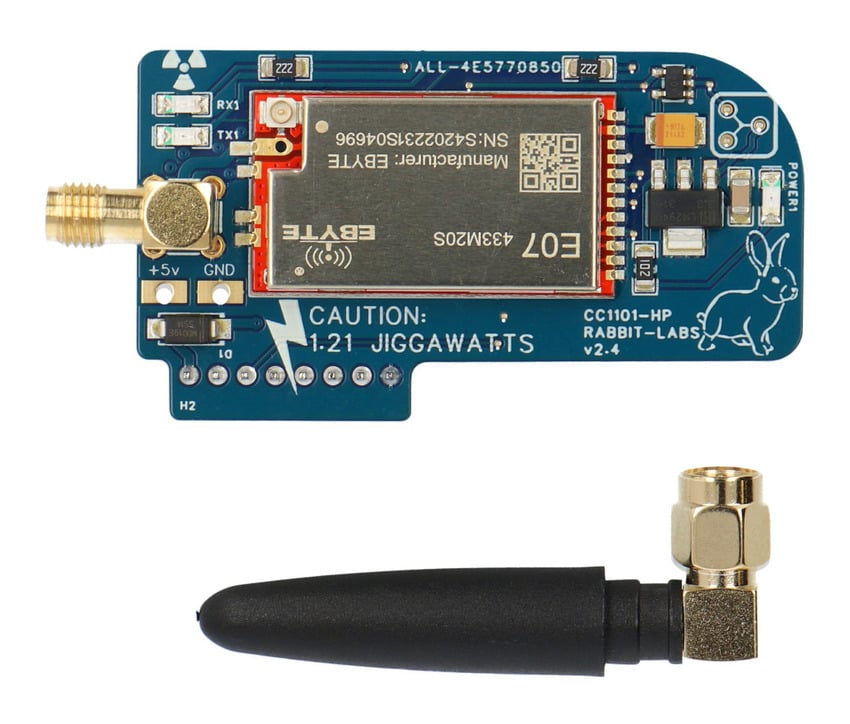 CC1101-signalforsterker med separat vinklet 433MHz-antenne