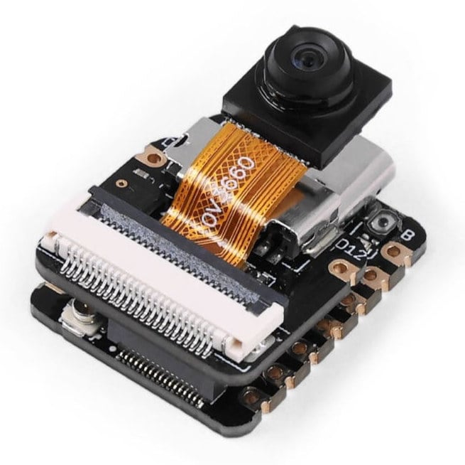 ESP32-S3-utviklingskort med OV3660-kamera sett ovenfra