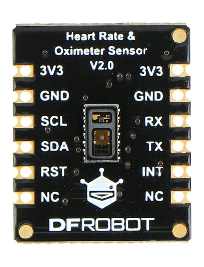 MAX30102-modul for m&aring;ling av puls og SpO2 med str&oslash;m- og I2C-tilkoblinger