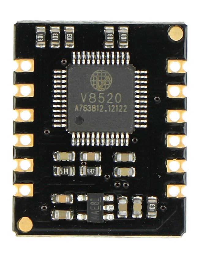 Puls- og SpO2-sensormodul med MAX30102 sett fra baksiden