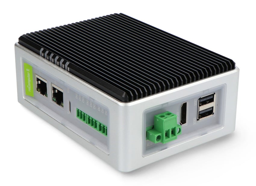 reComputer R1035-10 med Ethernet-, USB- og klemmetilkoblinger