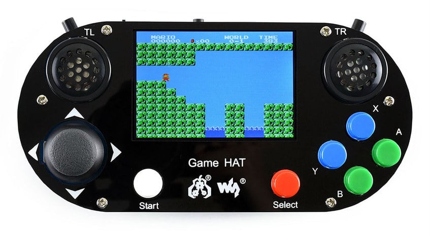 Spill-HAT for Raspberry Pi med IPS-skjerm, styrespak og spillknapper