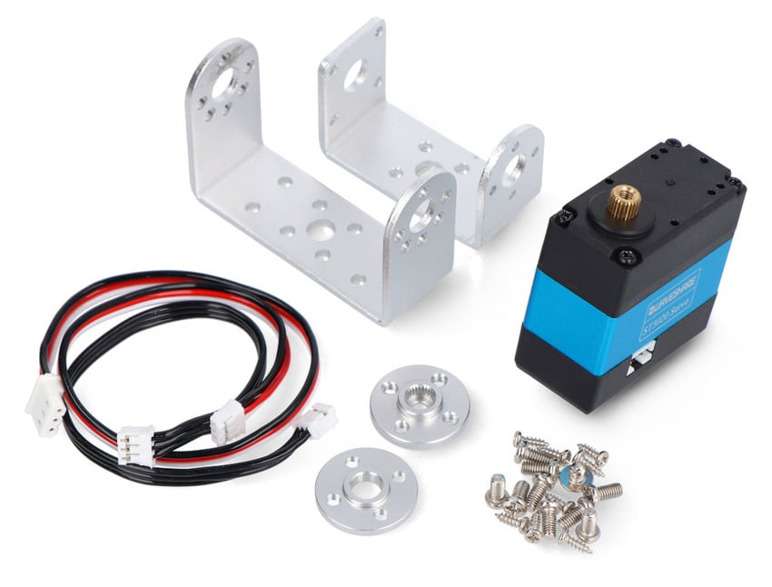 ST3020 UART-servo med brakett, kabel, skiver og monteringsskruer