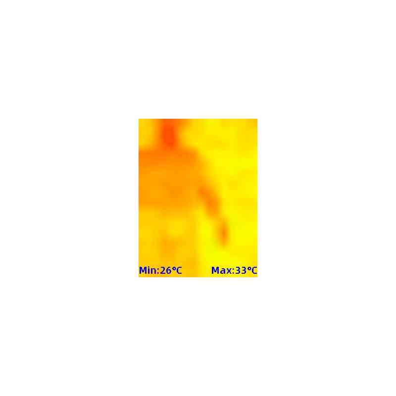 Termisk temperaturbilde fra MLX90641-varmekameramodulen